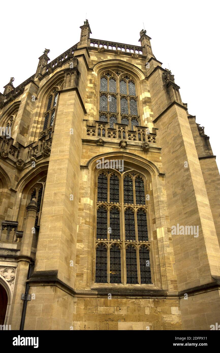 St. George's Chapel im Windsor Castle. Windsor, Berkshire, England, Großbritannien. Untere Station. Stockfoto