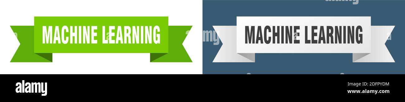 Machine Learning Band. Machine Learning isoliertes Papier Banner. sign Stock Vektor