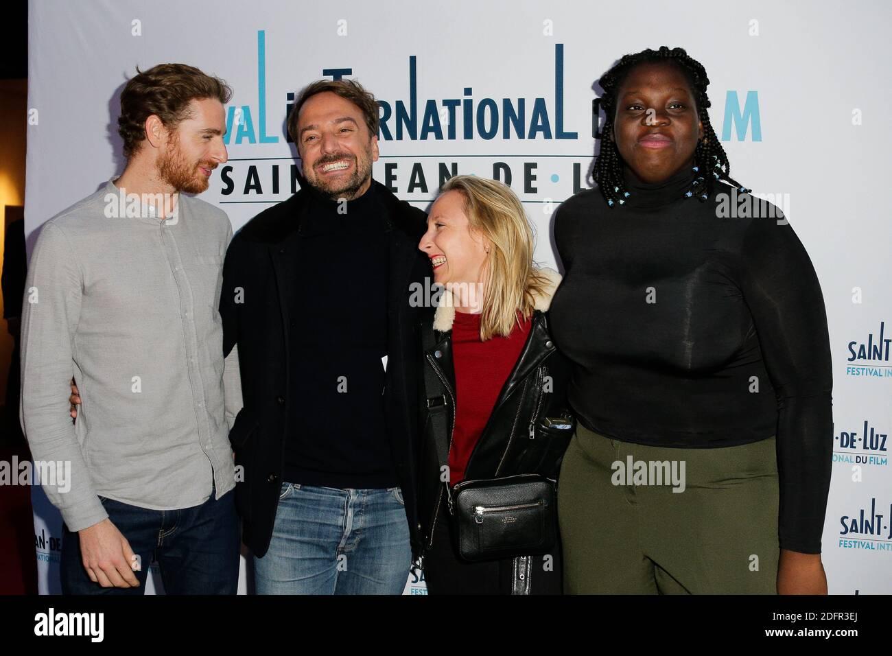 Deborah Lukumuena, Audrey Lamy, Pablo Pauly und Louis Julien Petit während der Eröffnungsfeier des Internationalen Filmfestivals von St. Jean de Luz am 01. Oktober 2018 in Saint Jean de Luz, Frankreich. Foto von Thibaud MORITZ ABACAPRESS.COM Stockfoto
