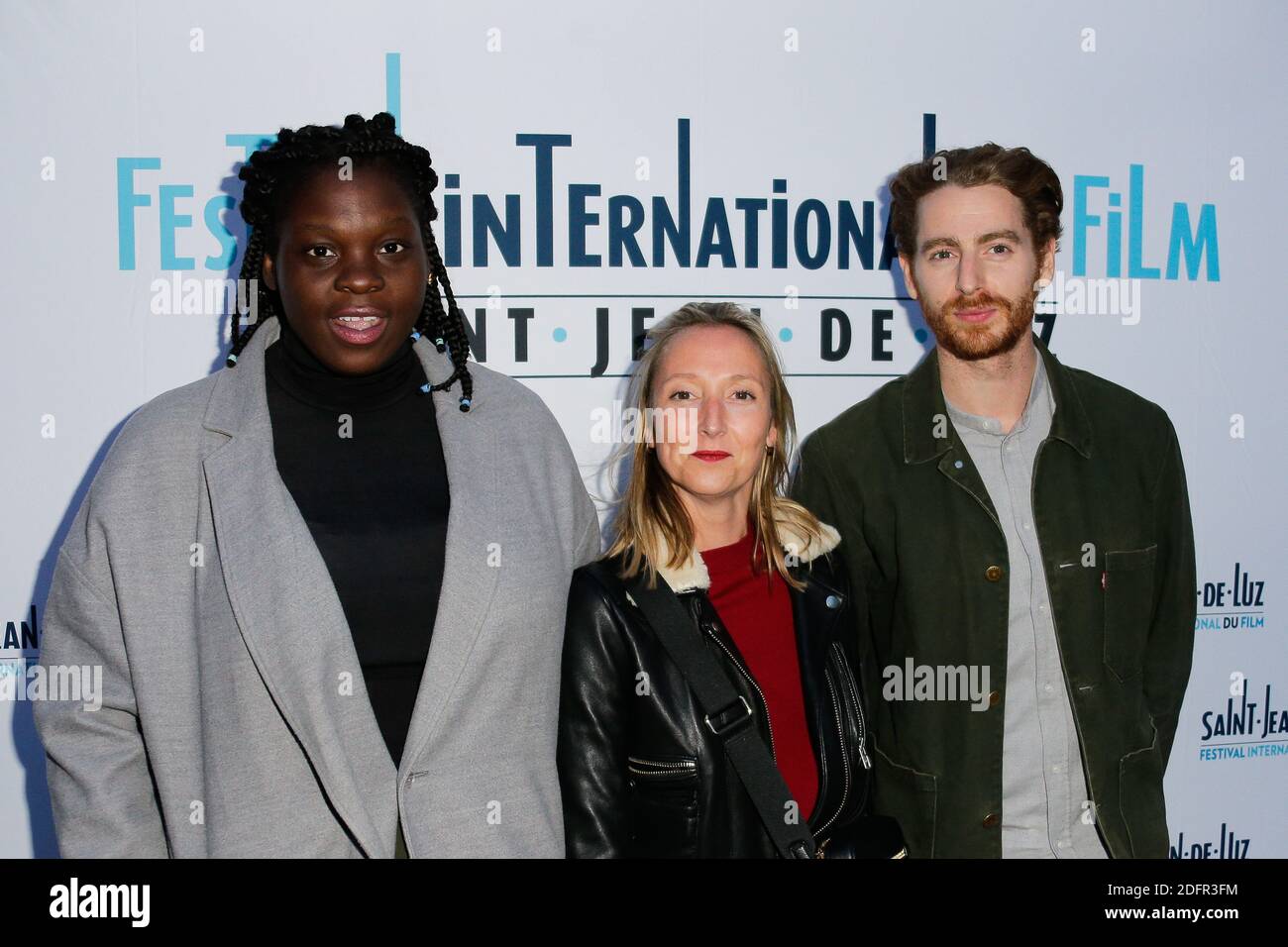 Deborah Lukumuena, Audrey Lamy und Pablo Pauly während der Eröffnungsfeier des Internationalen Filmfestivals von St. Jean de Luz am 01. Oktober 2018 in Saint Jean de Luz, Frankreich. Foto von Thibaud MORITZ ABACAPRESS.COM Stockfoto