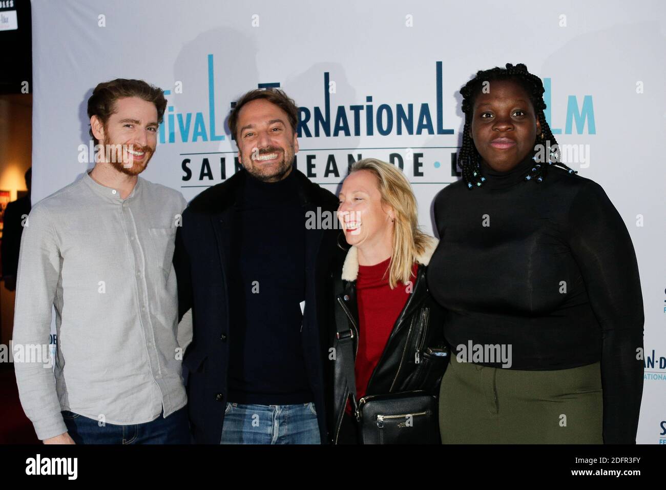 Deborah Lukumuena, Audrey Lamy, Pablo Pauly und Louis Julien Petit während der Eröffnungsfeier des Internationalen Filmfestivals von St. Jean de Luz am 01. Oktober 2018 in Saint Jean de Luz, Frankreich. Foto von Thibaud MORITZ ABACAPRESS.COM Stockfoto