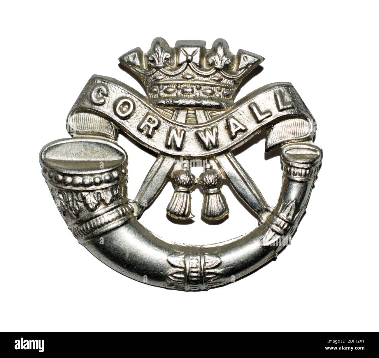 Eine Mütze Abzeichen des Duke of Cornwall's Light Infantry c. 1901-1958. Stockfoto