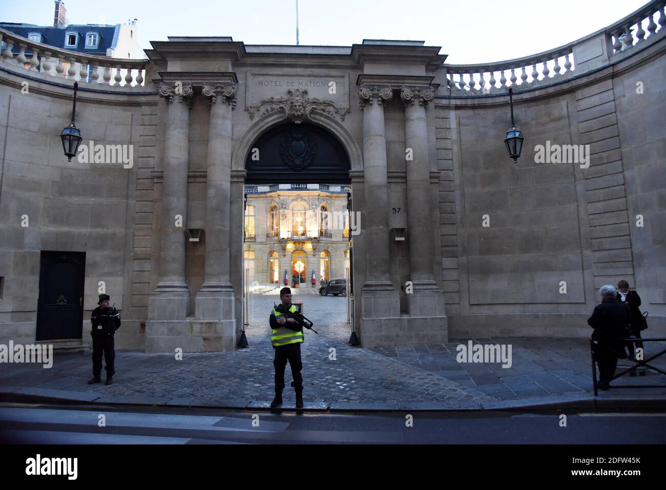 Atmosphäre während der nationalen Medaille der Anerkennung der Opfer des Terrorismus Übergabe Zeremonie im Hotel de Matignon in Paris, Frankreich am 13. November 2018. Foto von Alain Apaydin/ABACAPRESS.COM Stockfoto