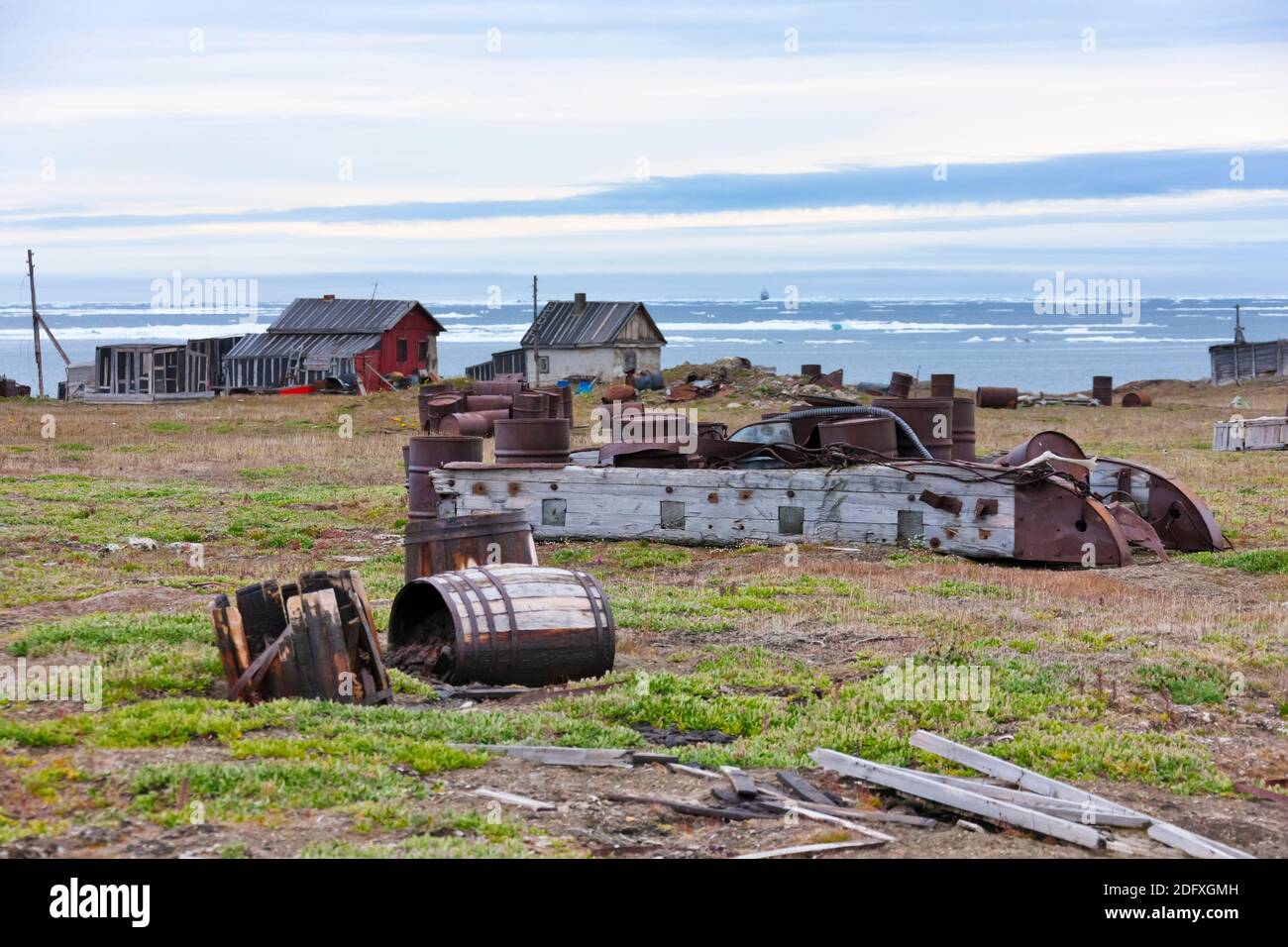Ranger Station, Wrangel Island, Tschuktschensee, Russlands Fernen Osten Stockfoto