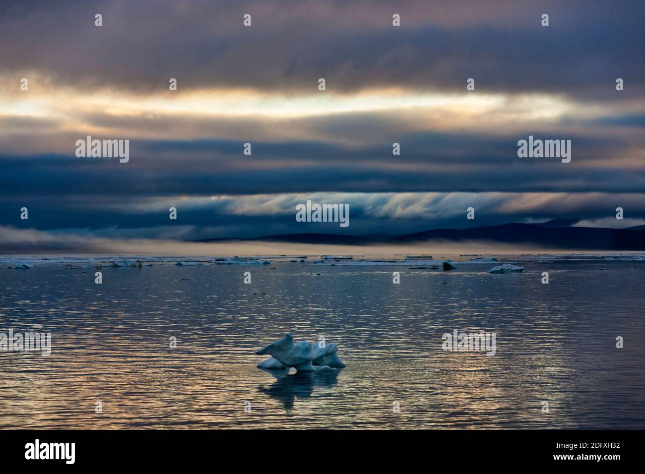 Blick auf den Sonnenuntergang der Beringsee, Russlands Fernen Osten Stockfoto