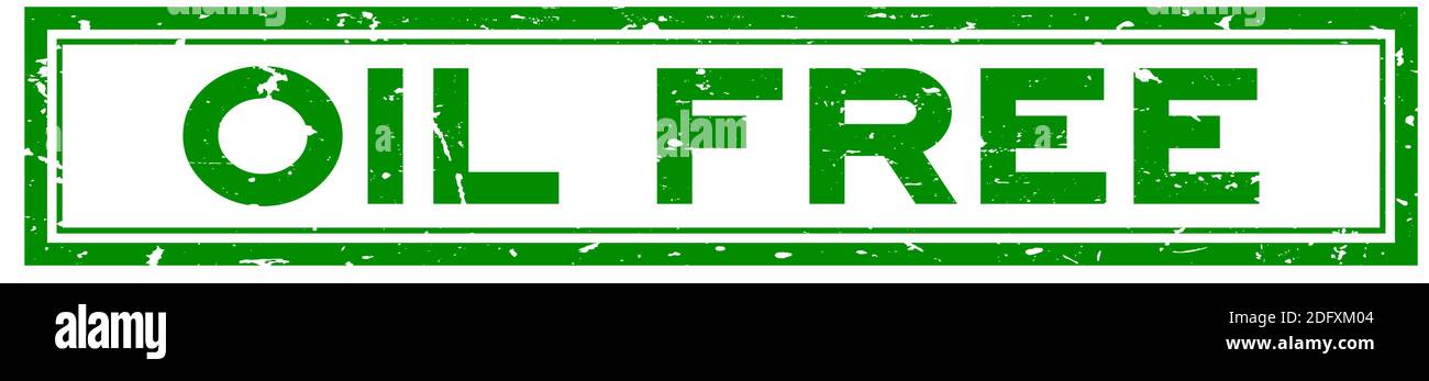 Grunge grün ölfrei Wort Gummi Stempel auf weiß Hintergrund Stock Vektor