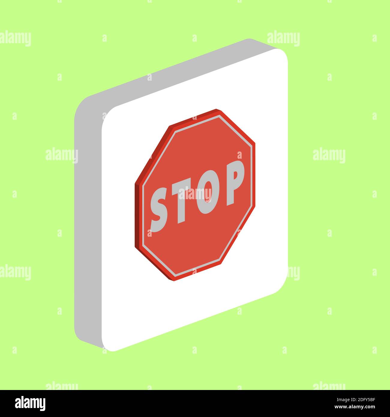 Stoppschild Symbol einfaches Vektorsymbol. Illustration Symbol Design  Vorlage für Web mobile UI-Element. Perfekte Farbe isometrisches Piktogramm  auf 3d weißen Quadrat Stock-Vektorgrafik - Alamy