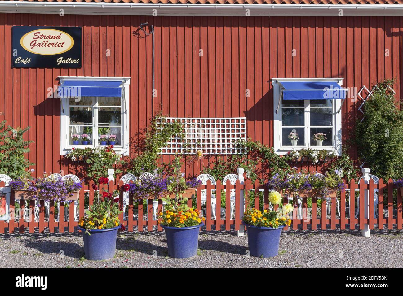 Geographie / Reisen, Schweden, Stockholm laen, Sigtuna, Café in Sigtuna, Uppland, Additional-Rights-Clearance-Info-Not-Available Stockfoto