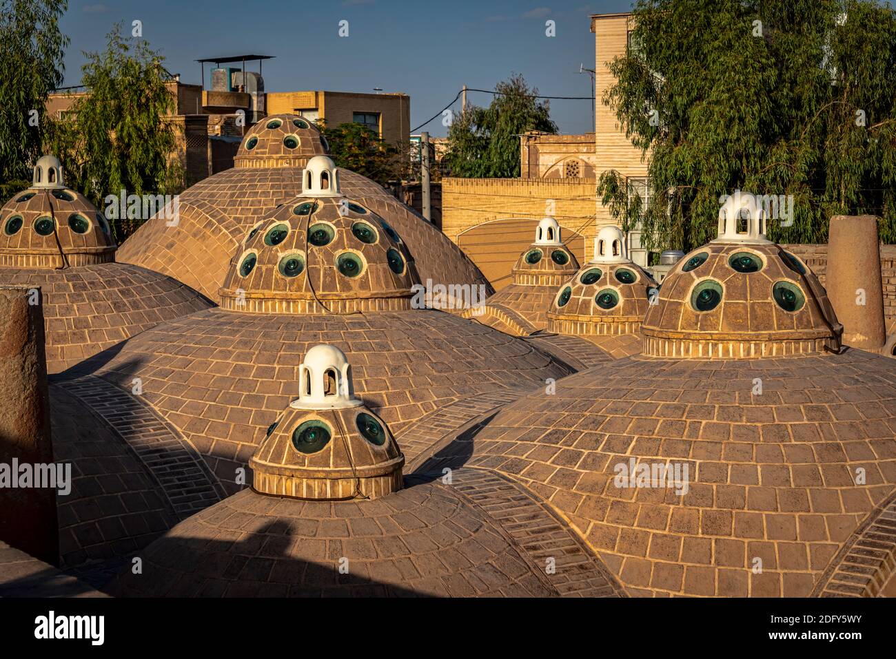 Dach des Hammam Sultan mir Ahmad Haus, Kashan, Iran Stockfoto