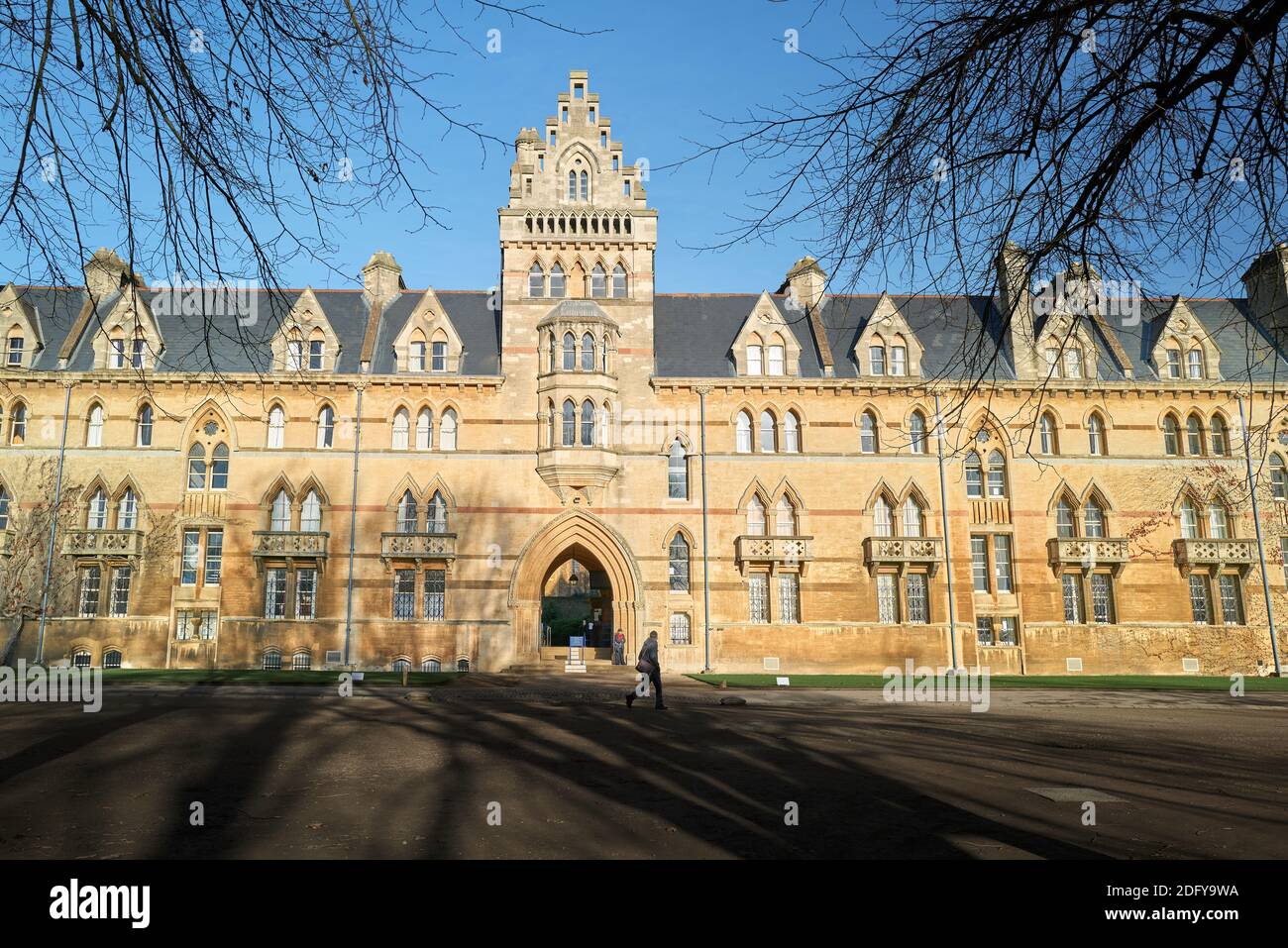 Wiesenbau am Christ Church College, Universität Oxford, England. Stockfoto