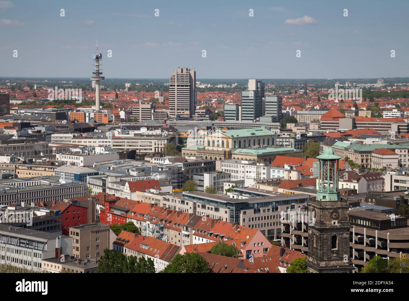 Geographie / Reisen, Deutschland, Niedersachsen, Hannover, Stadtblick, blick vom Rathausturm, zusätzliche-Rechteklärung-Info-nicht-verfügbar Stockfoto