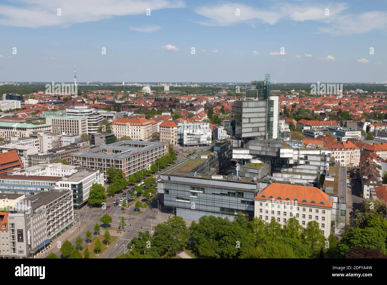 Geographie / Reisen, Deutschland, Niedersachsen, Hannover, Stadtblick, blick vom Rathausturm, zusätzliche-Rechteklärung-Info-nicht-verfügbar Stockfoto