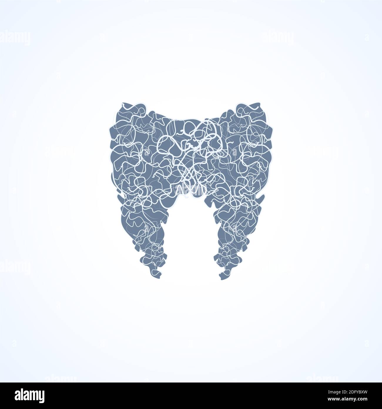 Zahnlogo Dental Clinic Zahn abstrakte Design-Vorlage. Medizinisches Logo, Symbol, Illustration Stockfoto