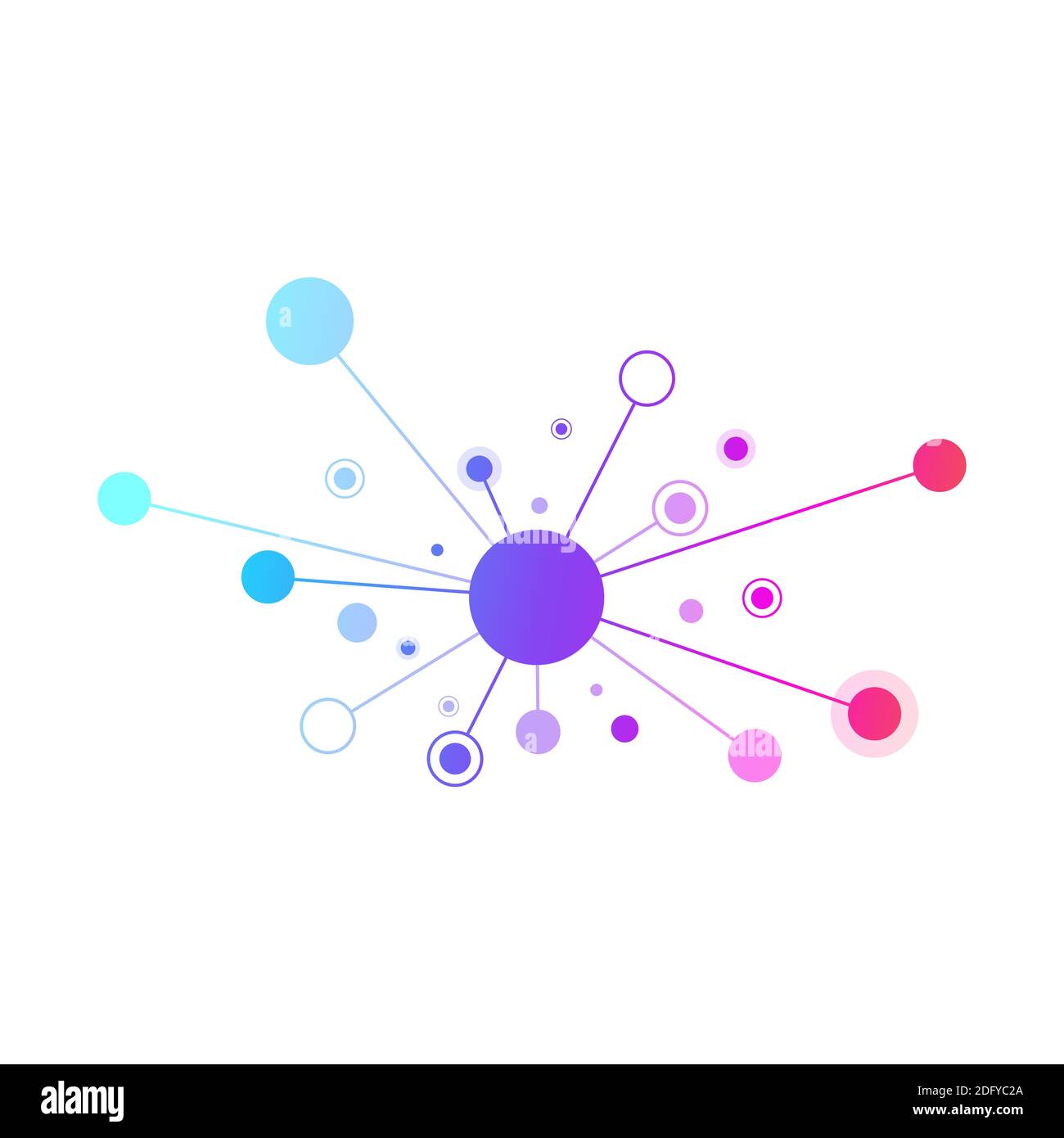 Molekül logo Vorlage, Symbol, Logo, Wissenschaft Genetik DNA-Helix. Genetische Analyse, Forschung biotech Code DNA-Moleküle. Biotechnologie Genom Stockfoto