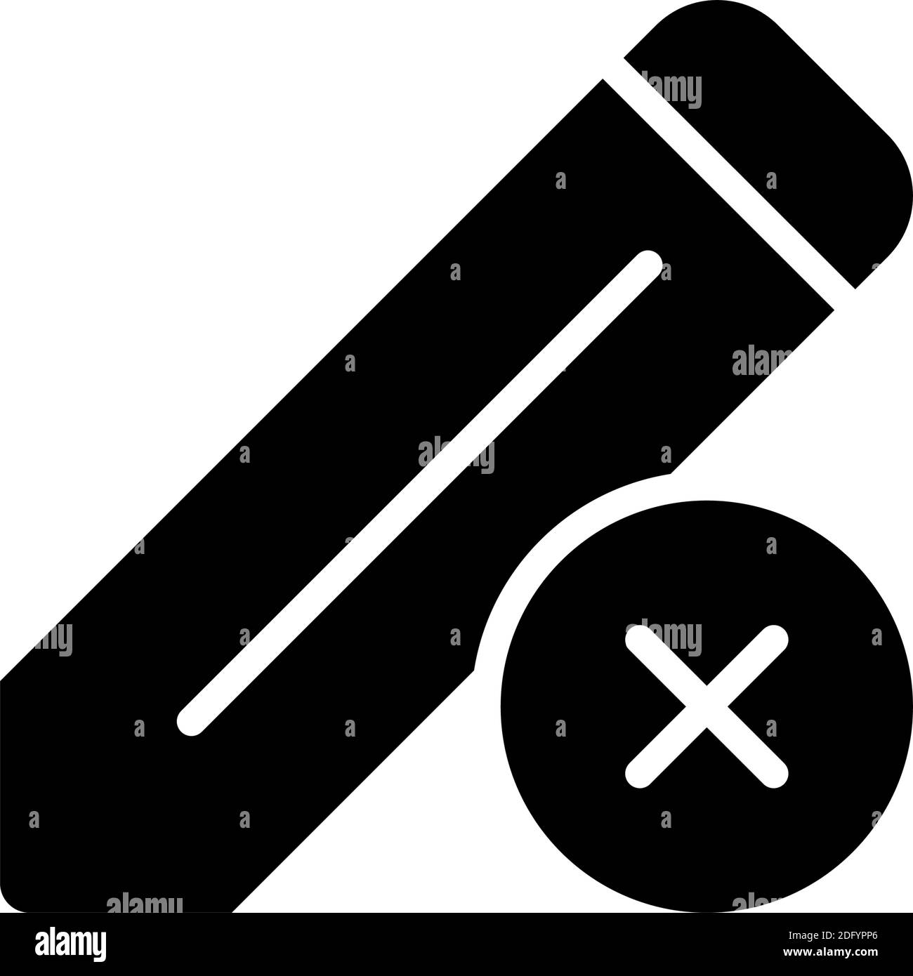 Schwarzes Glyph-Symbol bearbeiten Stock Vektor
