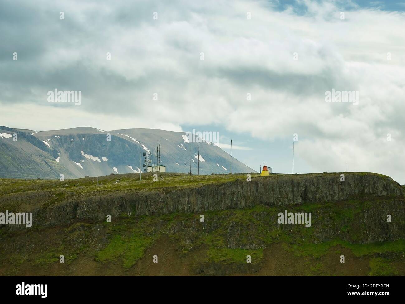 Radio Communication Tower in der Nähe von Reykjavik in Island Stockfoto