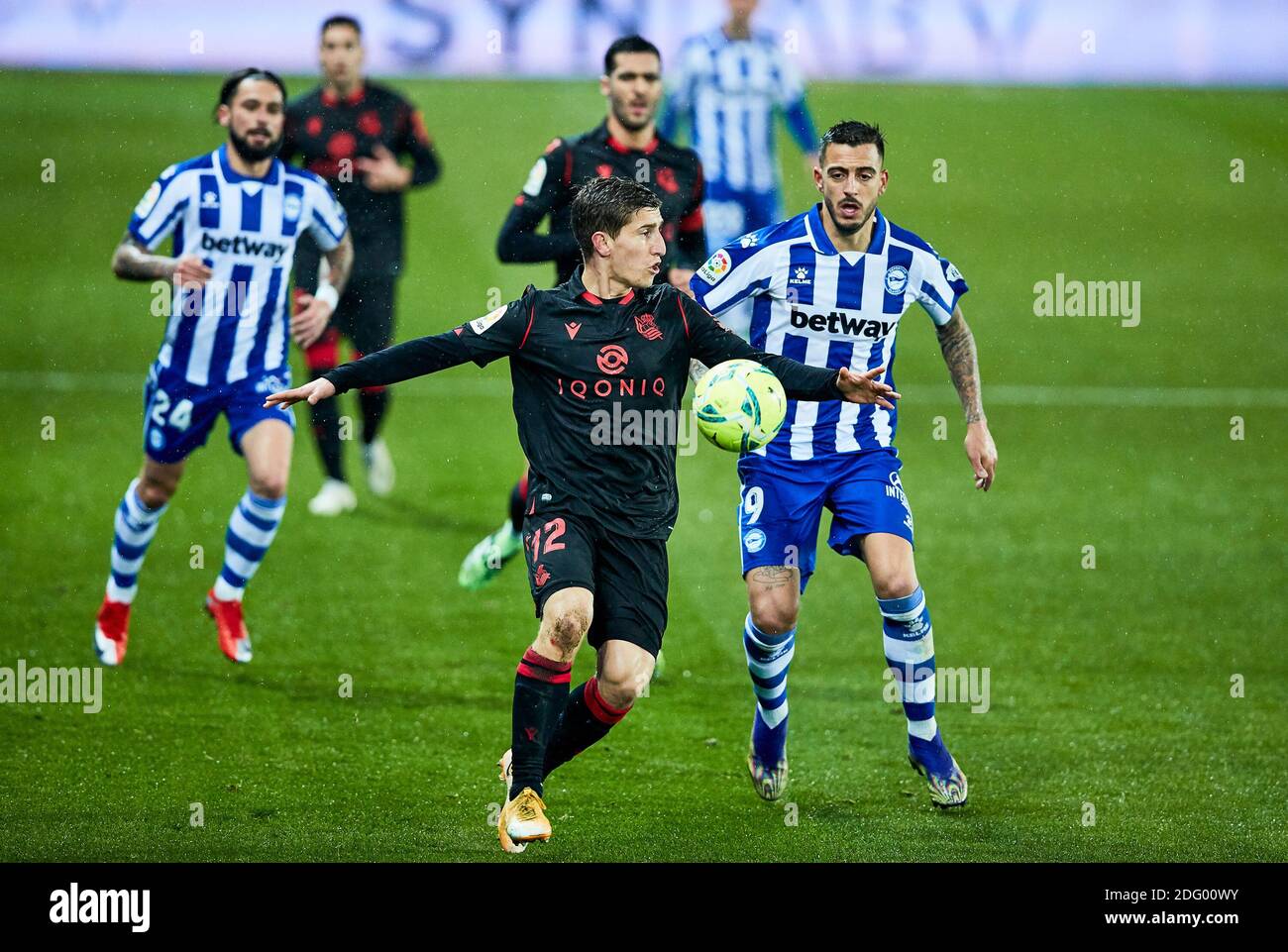 Aihen Munoz von Real Sociedad während der spanischen Meisterschaft La Liga Fußballspiel zwischen Deportivo Alaves und Real Sociedad / LM Stockfoto