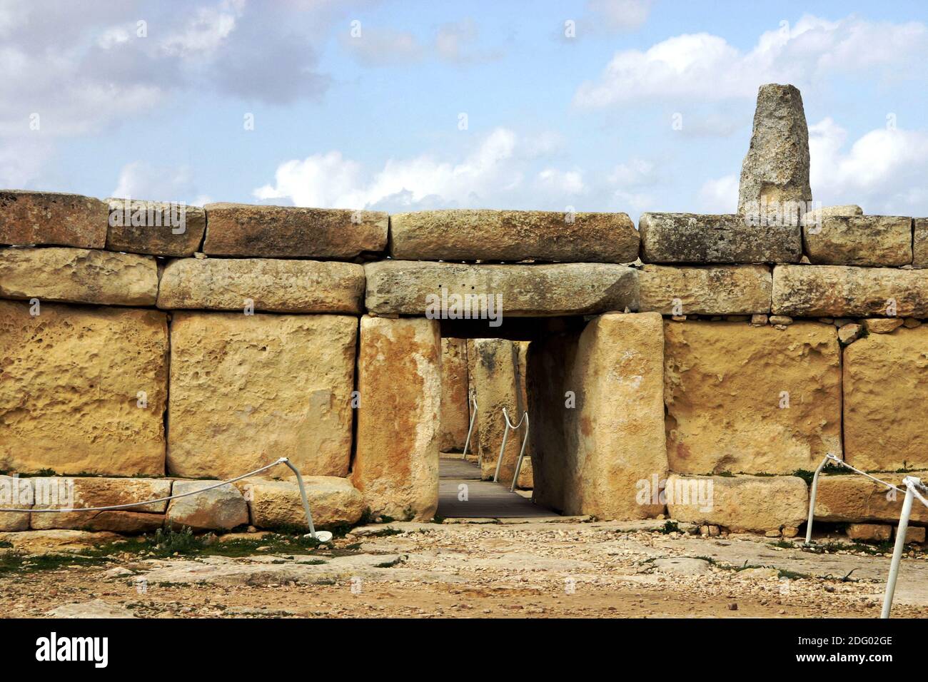 Hagar Qim Tempelkomplex in Malta Stockfoto