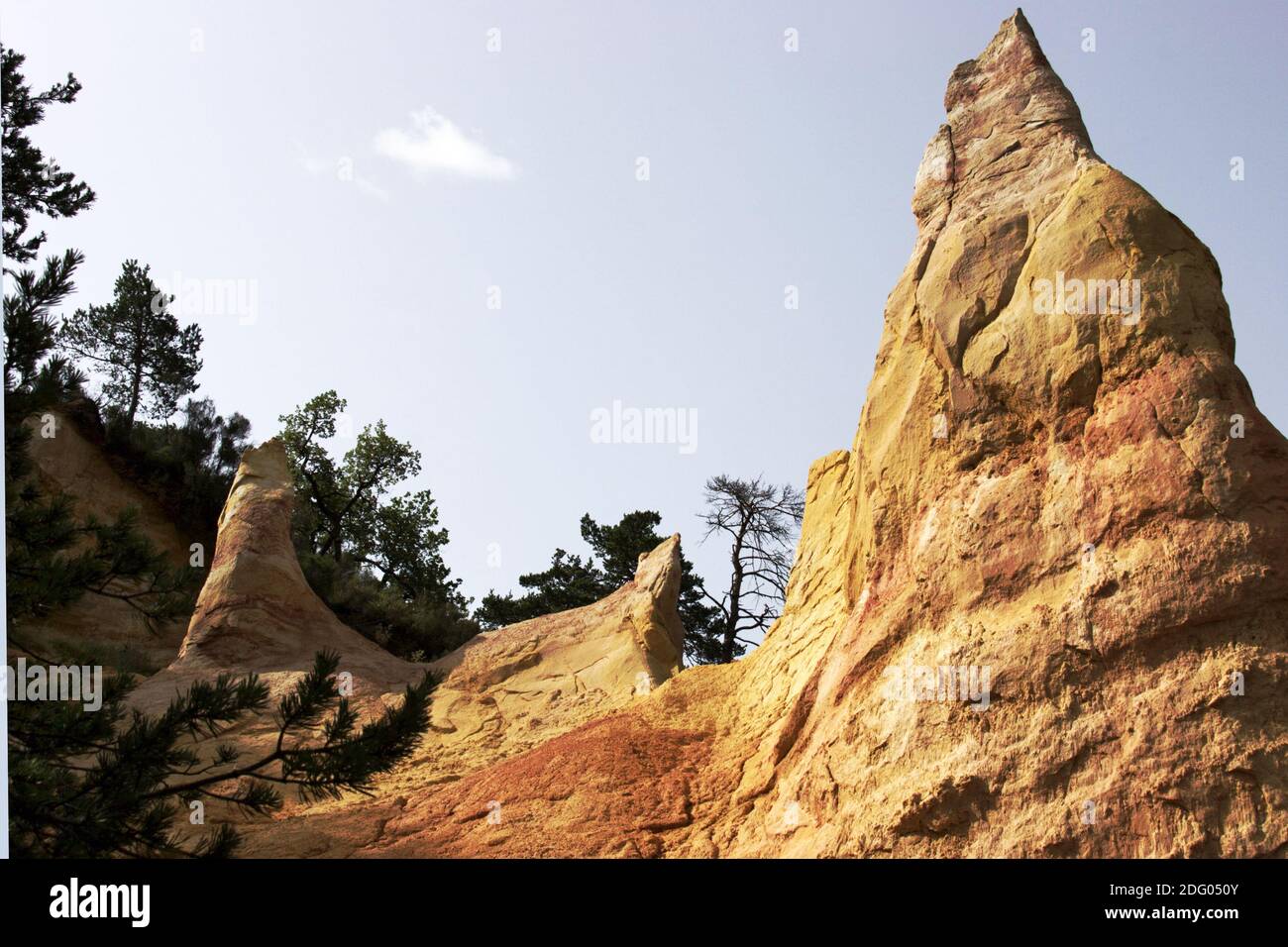 Der Rustrel-Ocker-Steinbruch Stockfoto