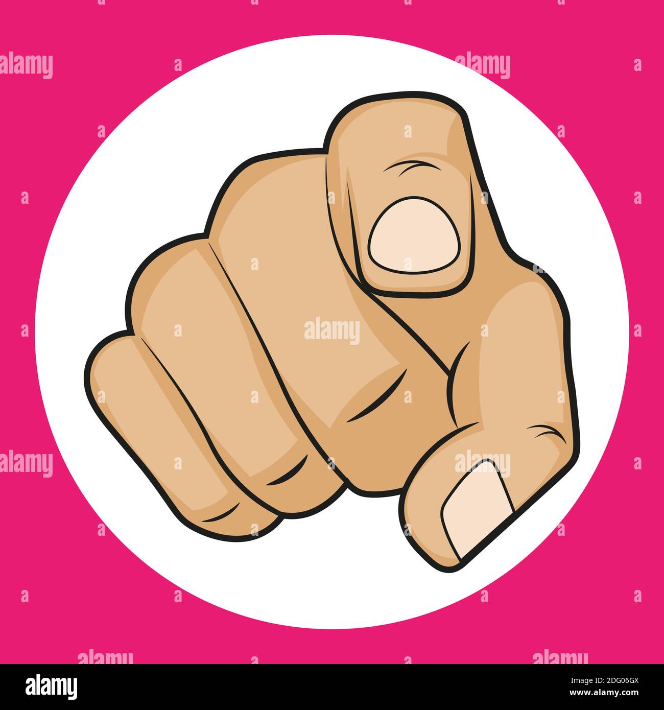 Vektorgrafik Hand mit Zeigefinger Stock Vektor