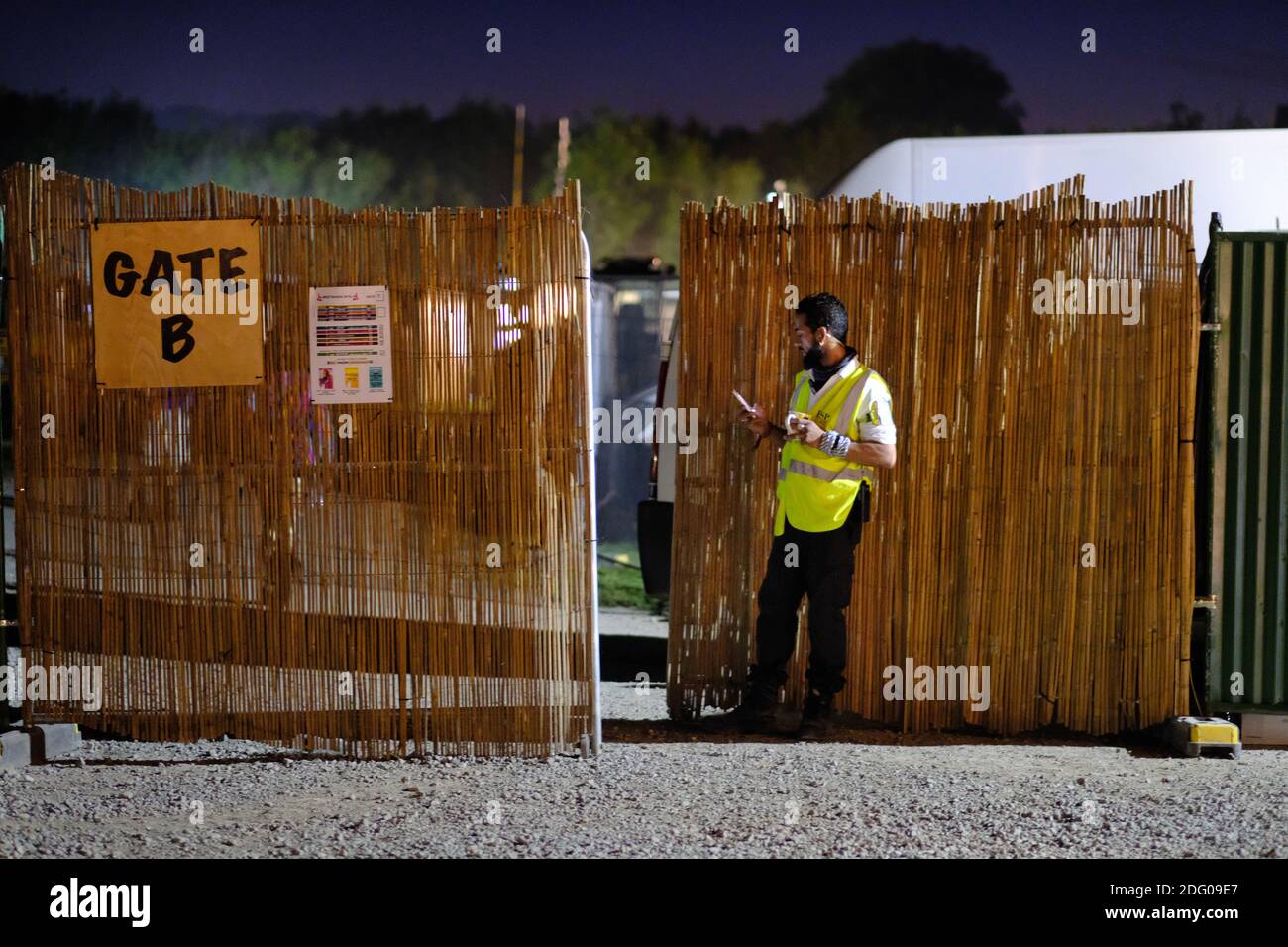 Sicherheit bei einem englischen Festival Stockfoto