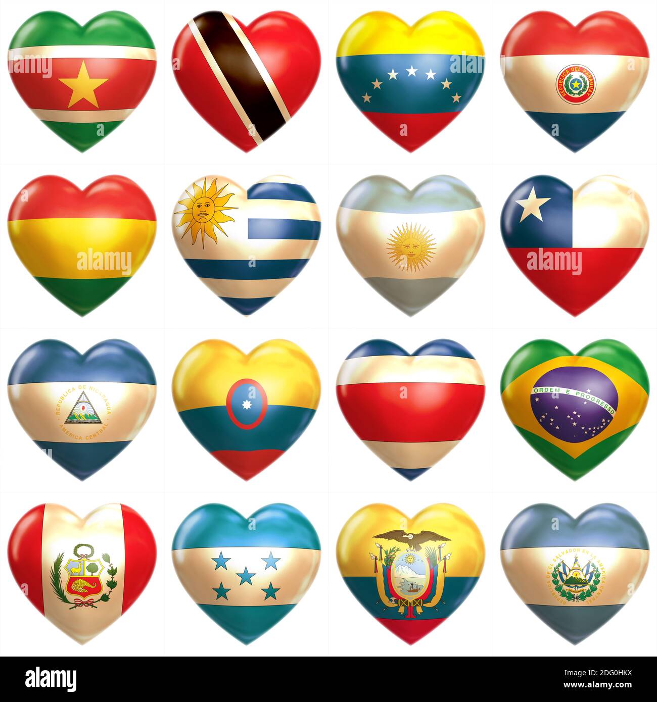 Südamerikanische Herzen Stockfoto