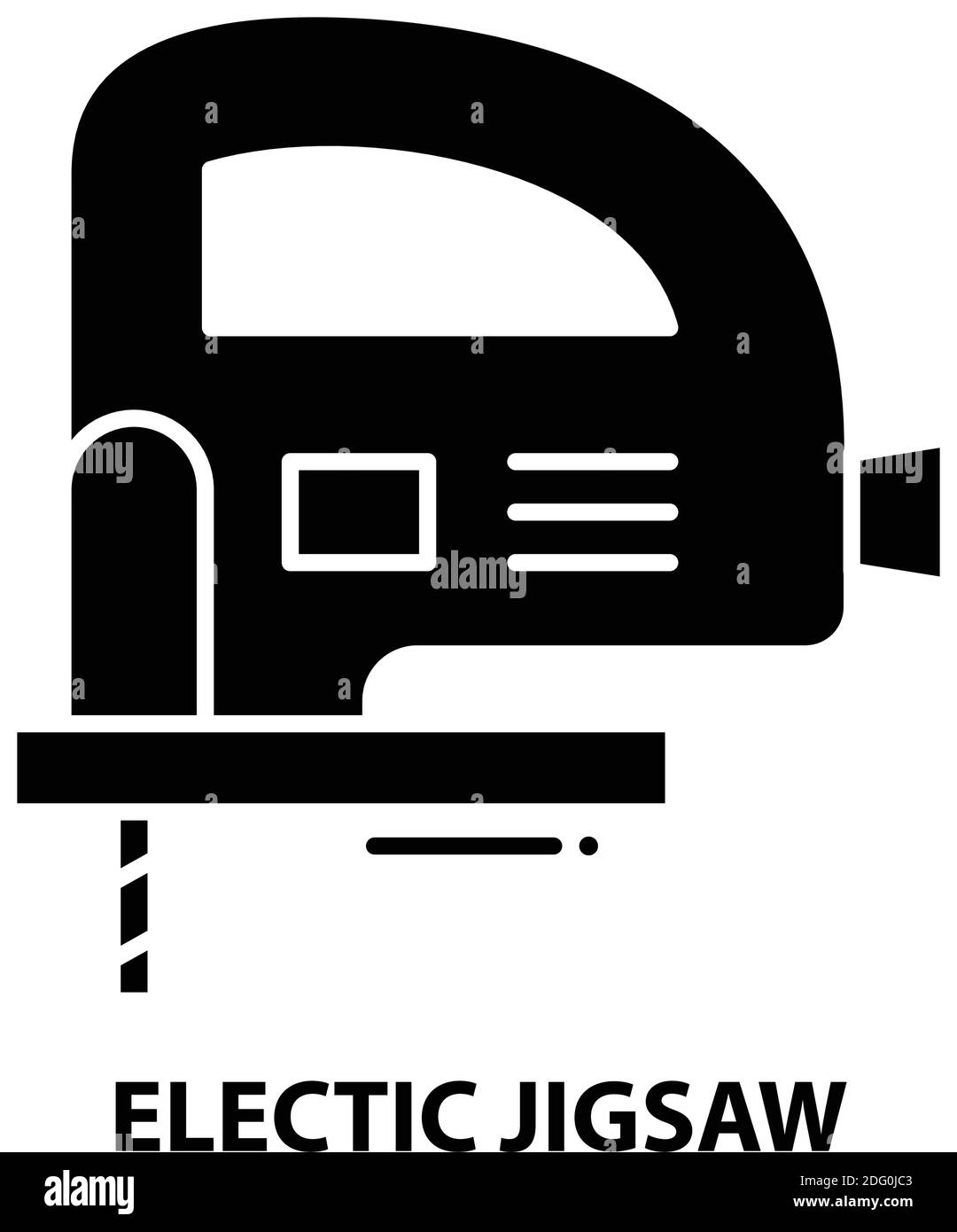 Elektrisches Puzzle-Symbol, schwarzes Vektorzeichen mit bearbeitbaren Konturen, Konzeptdarstellung Stock Vektor