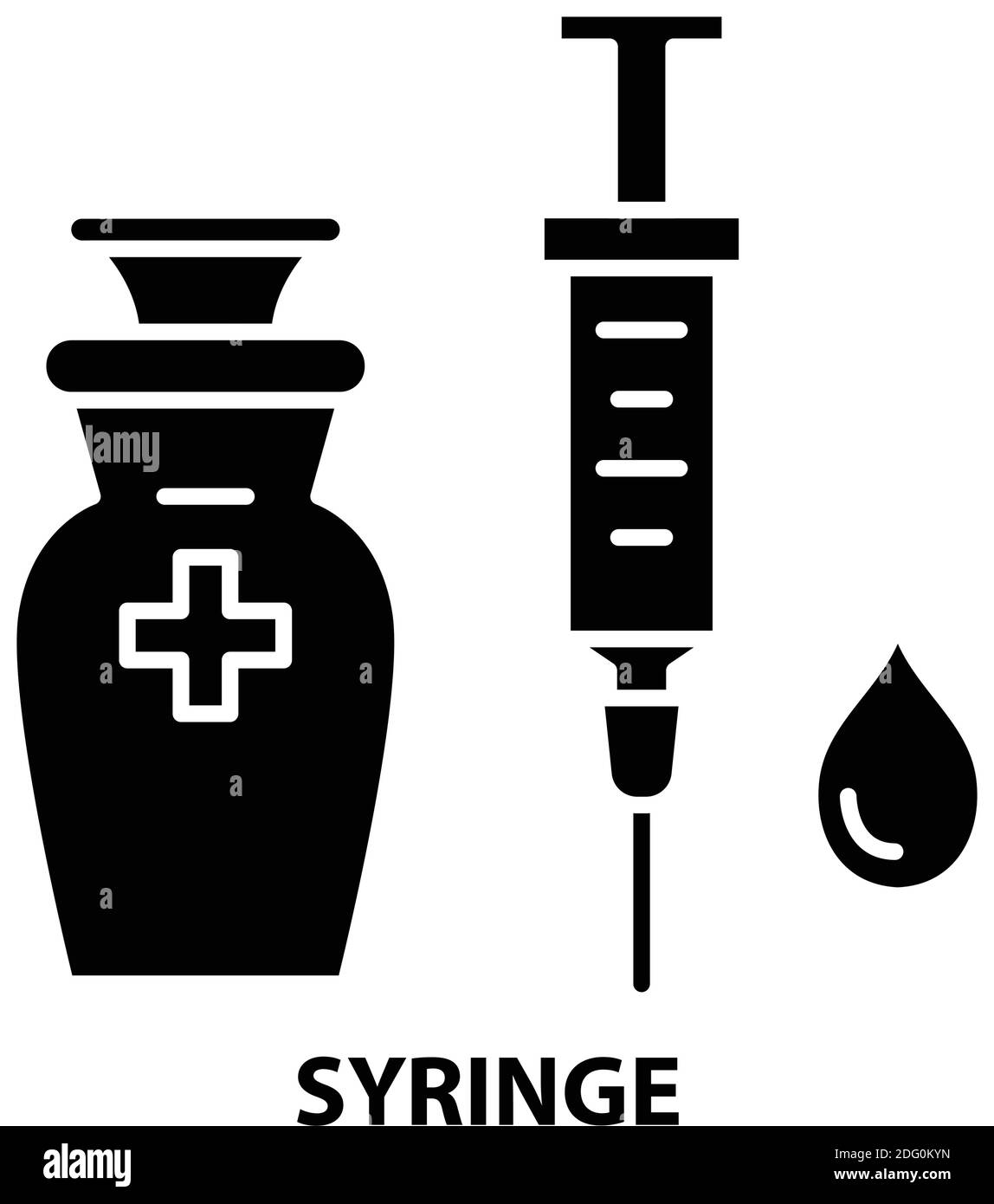 Spritzensymbol, schwarzes Vektorzeichen mit editierbaren Konturen, Konzeptdarstellung Stock Vektor