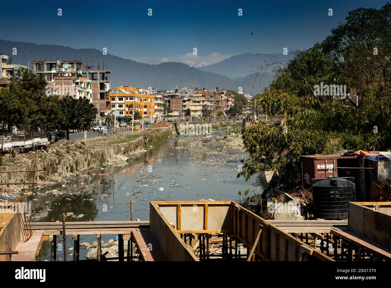 Bagmati River Kathmandu Stockfoto
