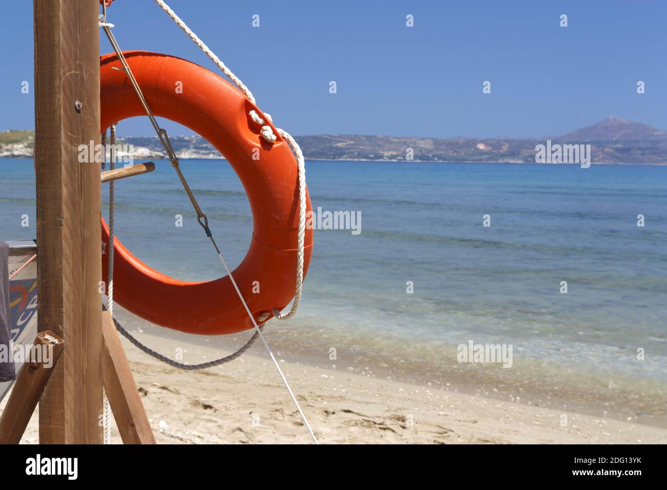 Orange Lebensretter Stockfoto