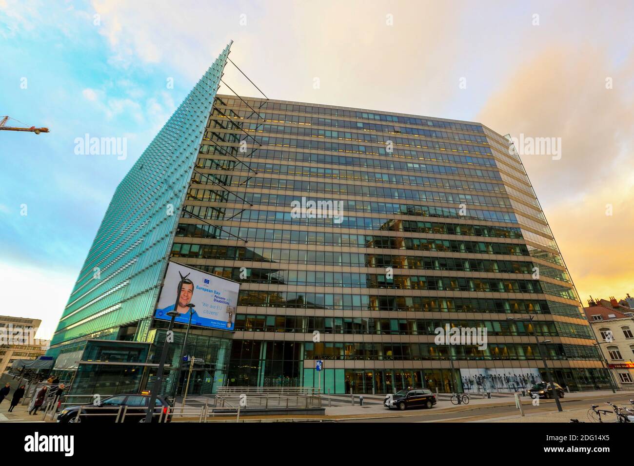 Ein modernes Gebäude in Brüssel, Belgien. Stockfoto