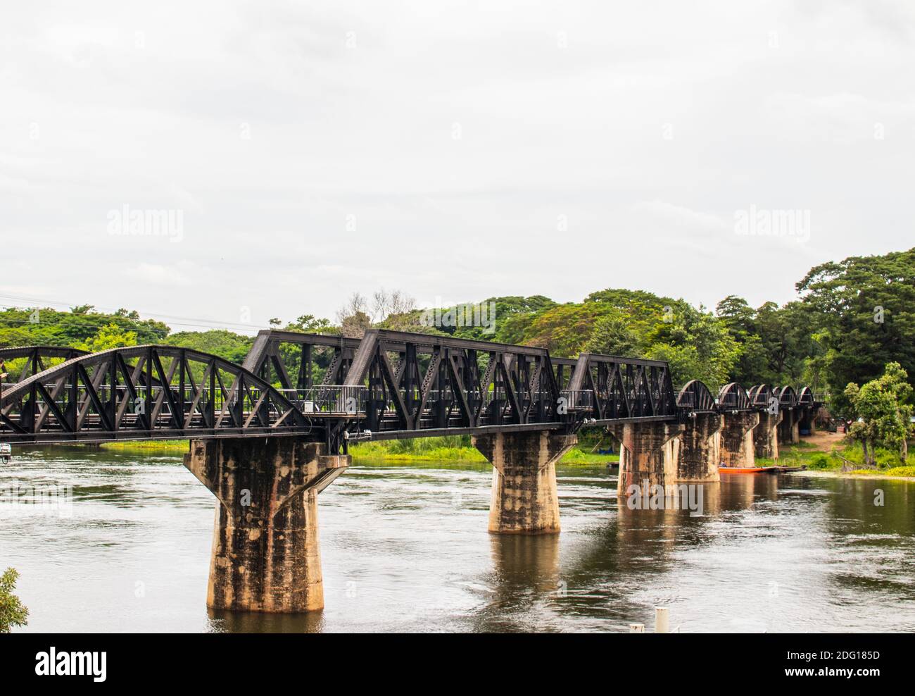 Kwai River Bridge in Kanchanaburi Thailand Asien Stockfoto