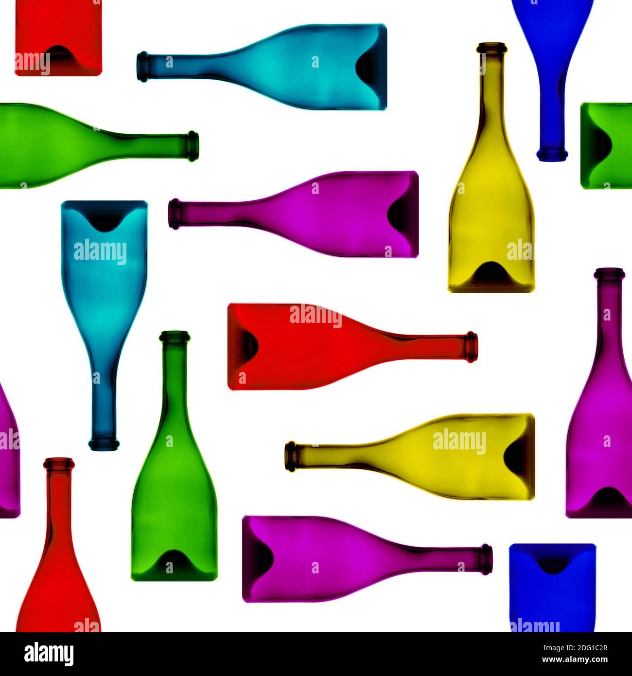 Nahtlos varicolorierte Flaschen. Stockfoto