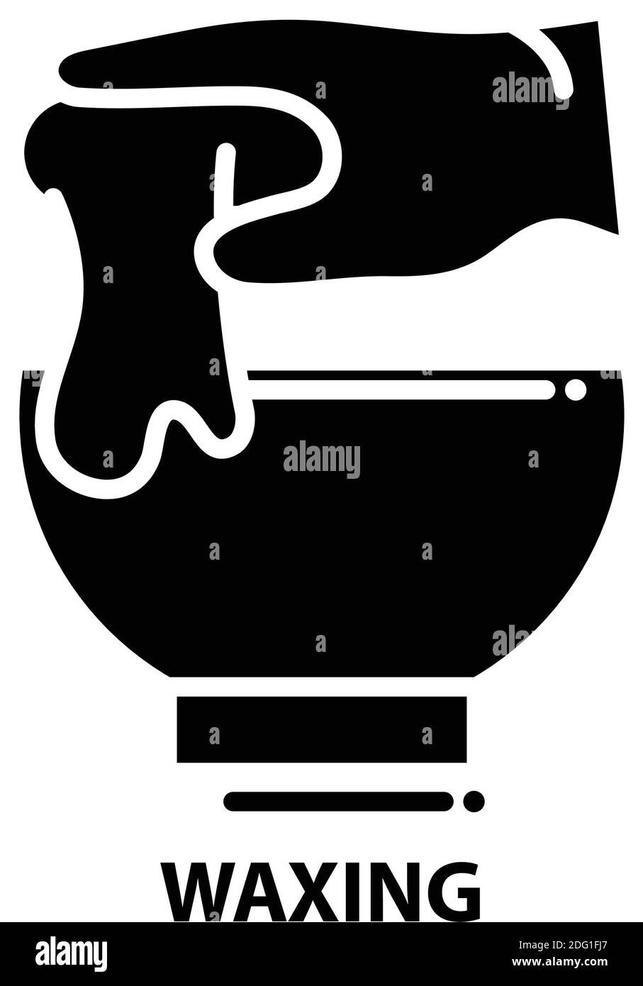 Wachssymbol, schwarzes Vektorzeichen mit editierbaren Konturen, Konzeptdarstellung Stock Vektor
