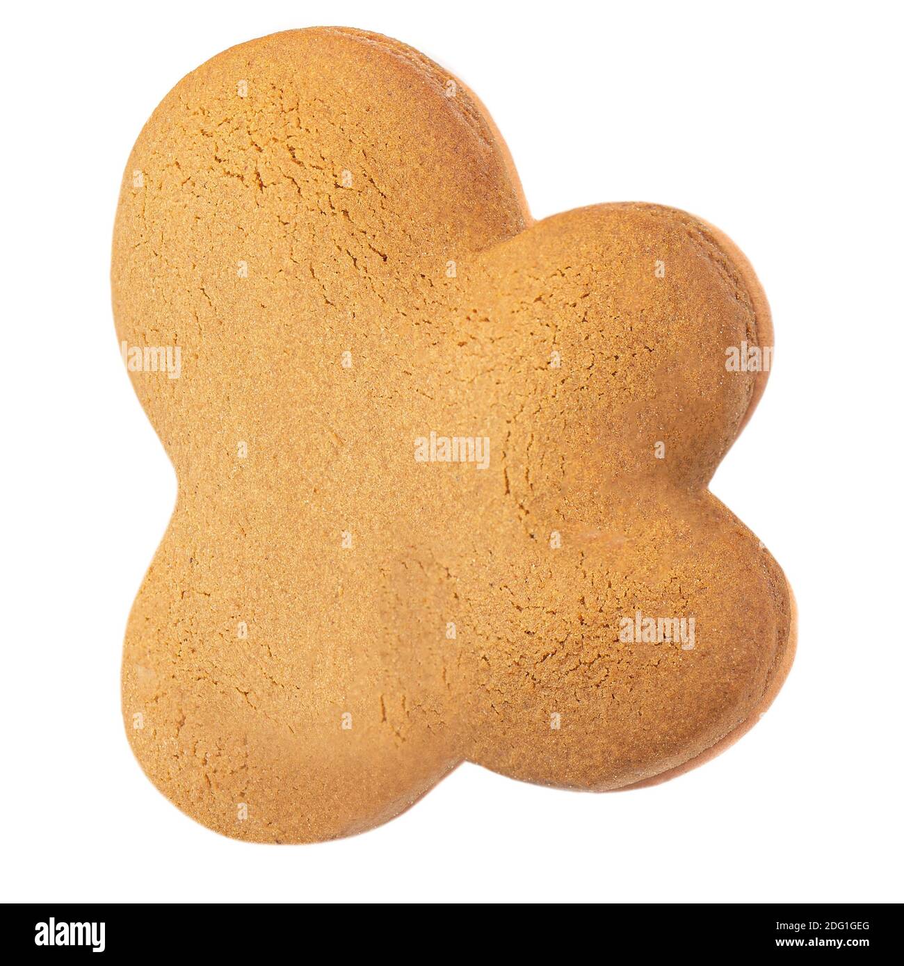 Süßer Lebkuchenkekse zu Weihnachten. Lebkuchengebäck isoliert auf weißem Hintergrund. Stockfoto