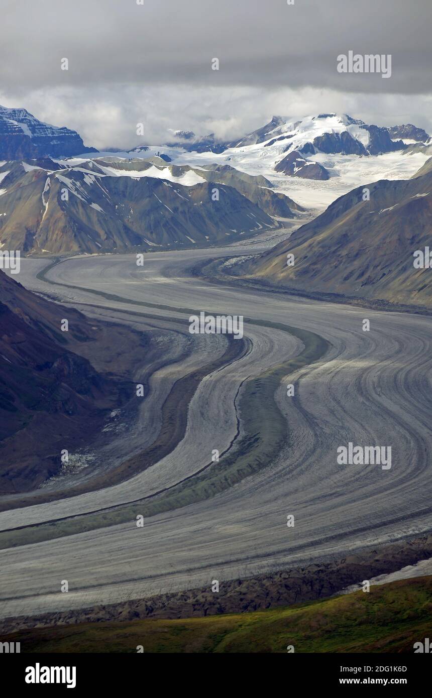 Gletscher im Wrangell Elias Nationalpark Stockfoto