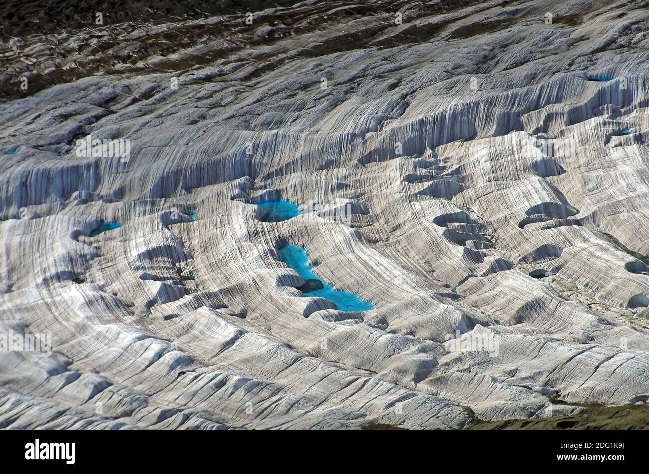 Seen auf einem Gletscher Stockfoto