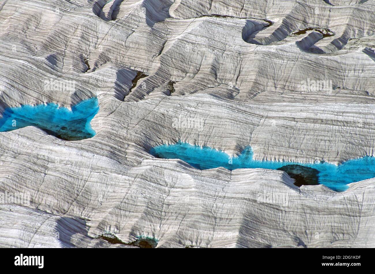 Seen auf einem Gletscher Stockfoto