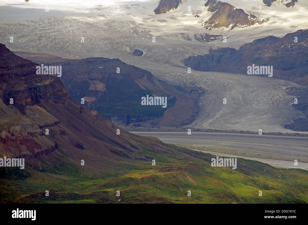 Blick über den Gletscher Stockfoto