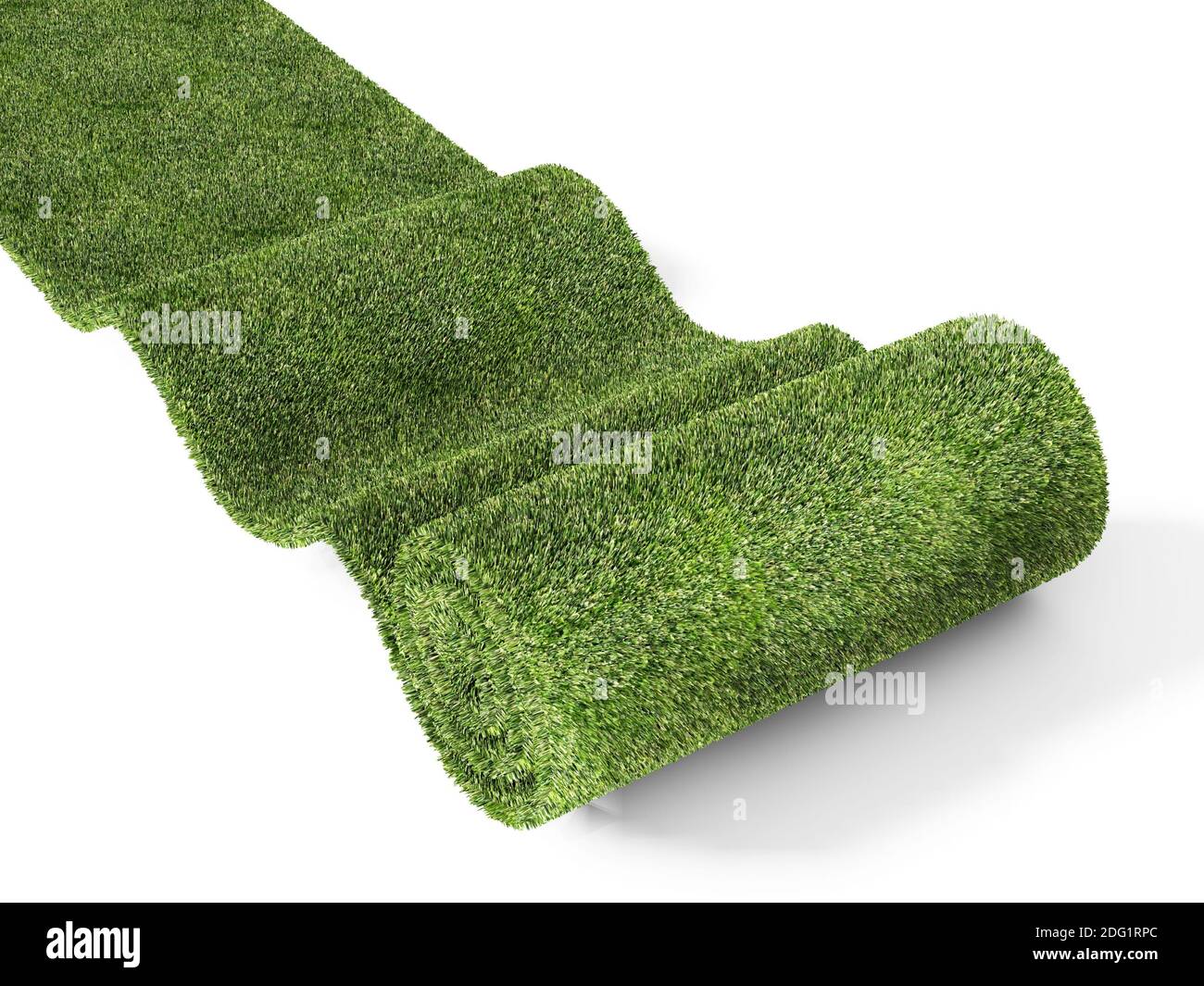 Rollender Öko-grüner Teppich Stockfoto Rollender Öko-grüner Teppich Stockfoto