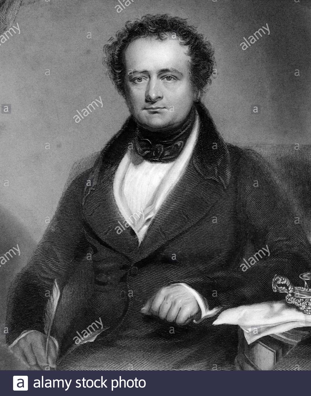 Sir Fitzroy Edward Kelly Portrait, 1796 – 1880, war ein englischer Anwalt, Tory Politiker und Richter, Vintage Gravur aus dem 19. Jahrhundert Stockfoto