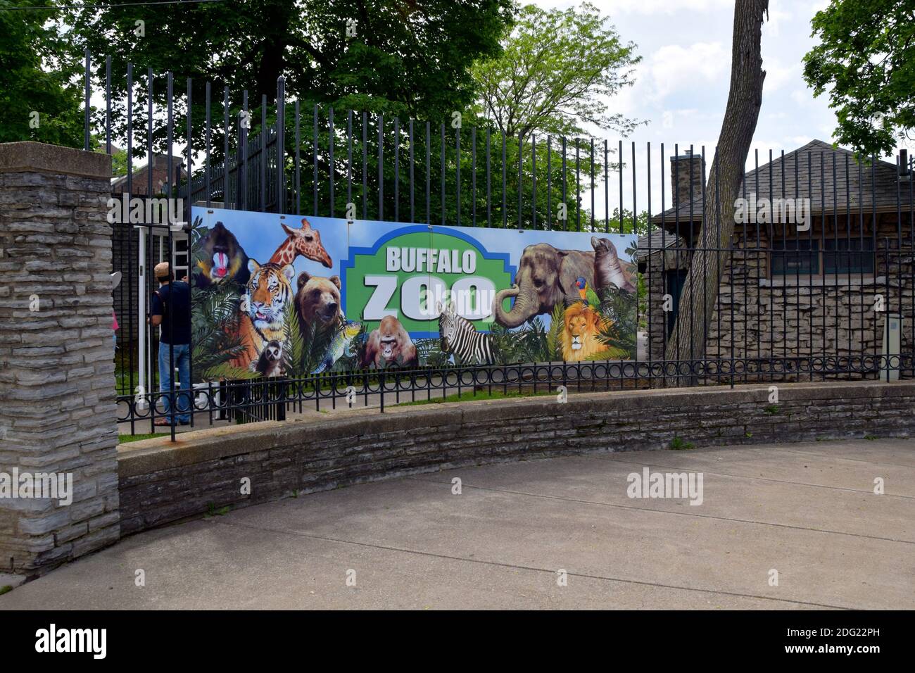 Eintritt zum Buffalo Zoo, Buffalo New York Stockfoto