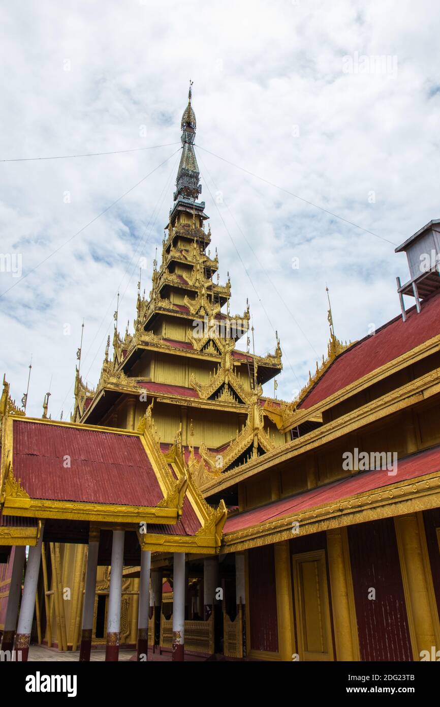 Mandalay Palace in Myanmar Burma Südostasien Stockfoto