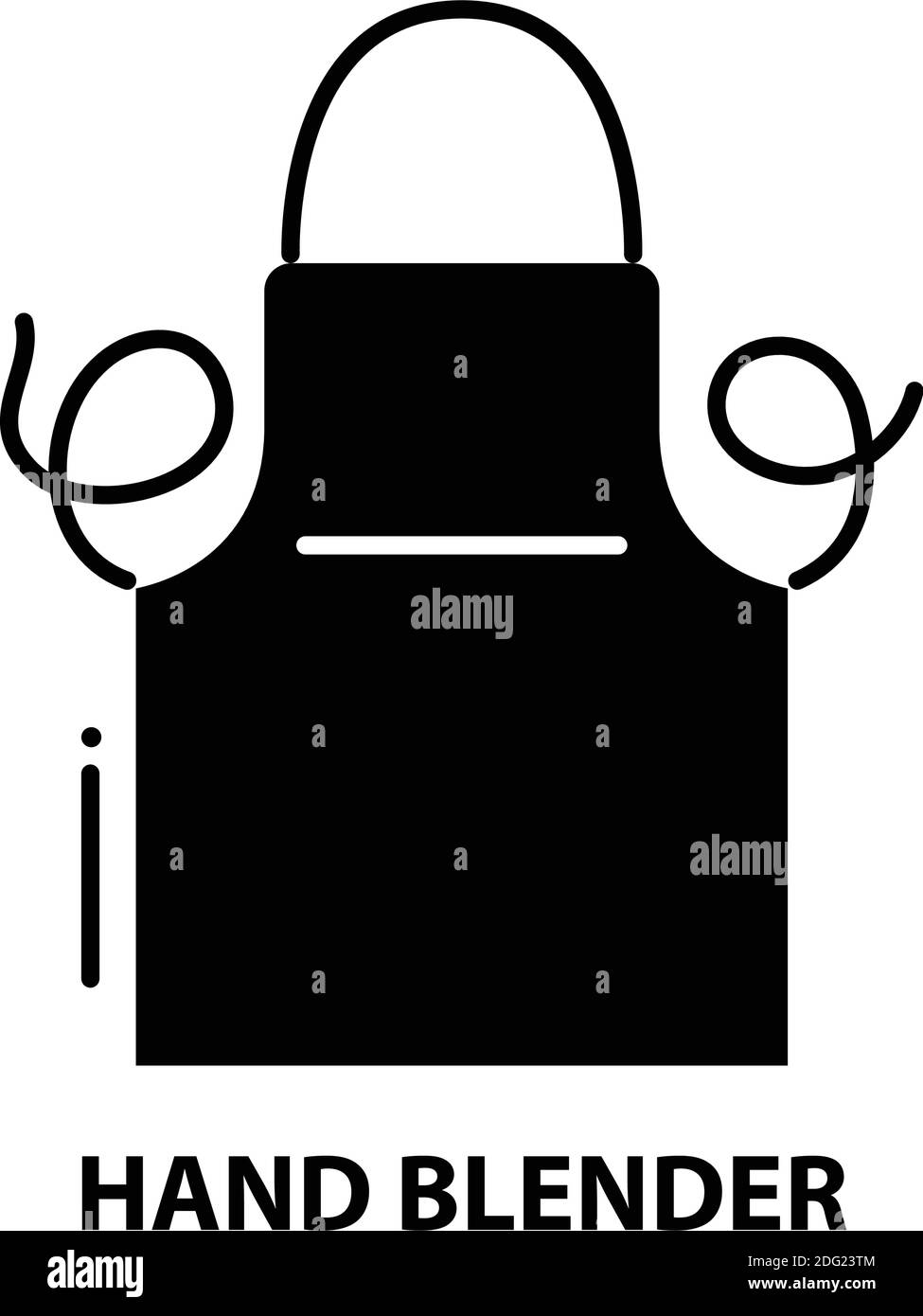 Symbol für Stabmixer, schwarzes Vektorzeichen mit editierbaren Konturen, Konzeptdarstellung Stock Vektor