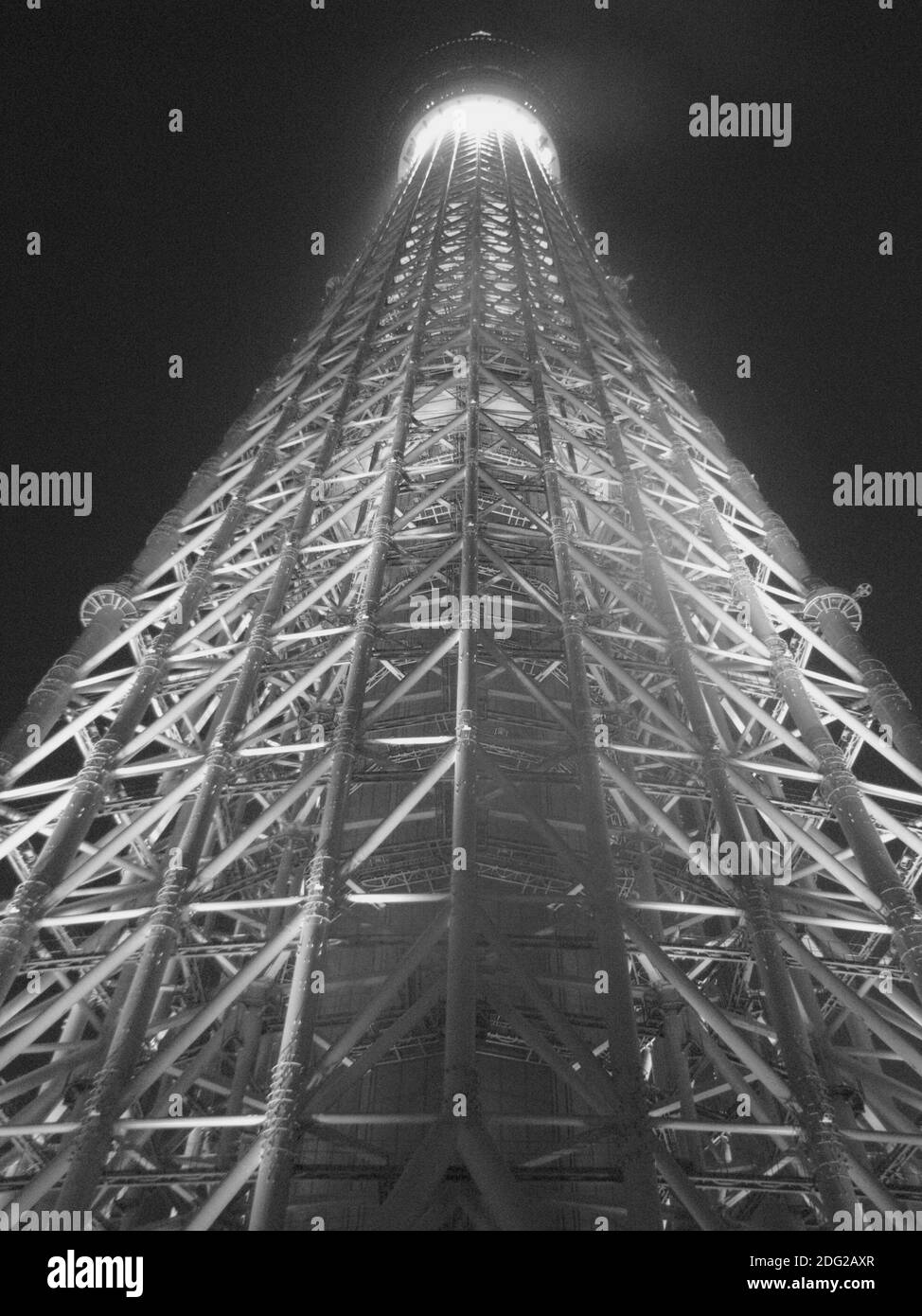 Architektonisches Detail von Tokio, Schwarz-Weiß-Ansicht Stockfoto