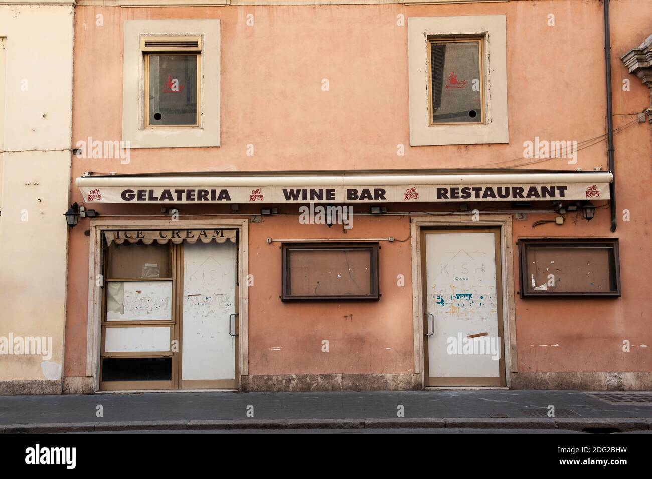 Rom, Italien: Historisches Zentrum zur Zeit von Corona Virus.Via del Corso. Stockfoto