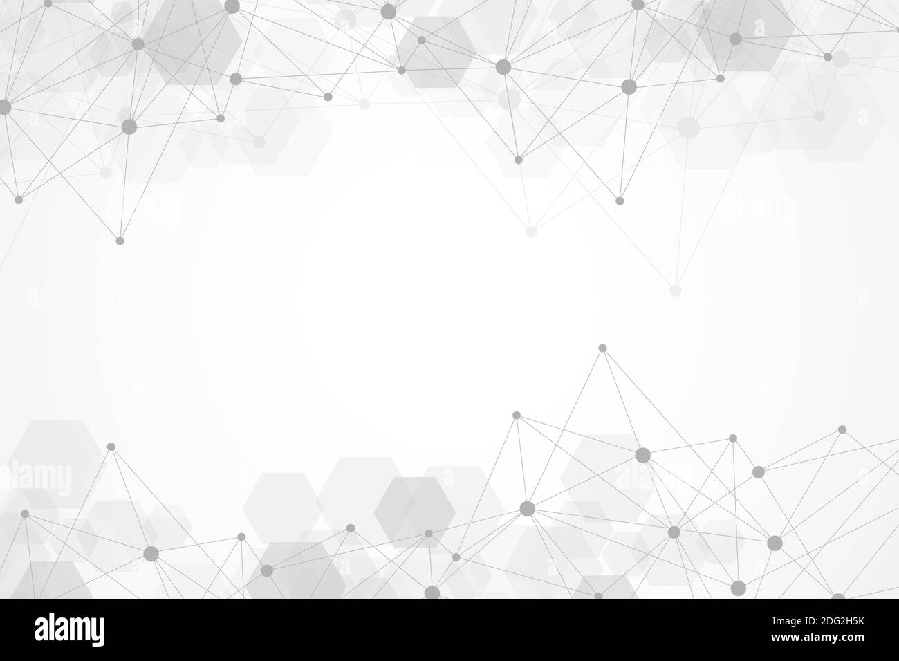 Geometrische abstrakte Hintergrund mit angeschlossenen Leitung und Punkten. Struktur Molekül und Kommunikation. Grosse Daten Visualisierung. Medizin, Technik, Wissenschaft Stock Vektor