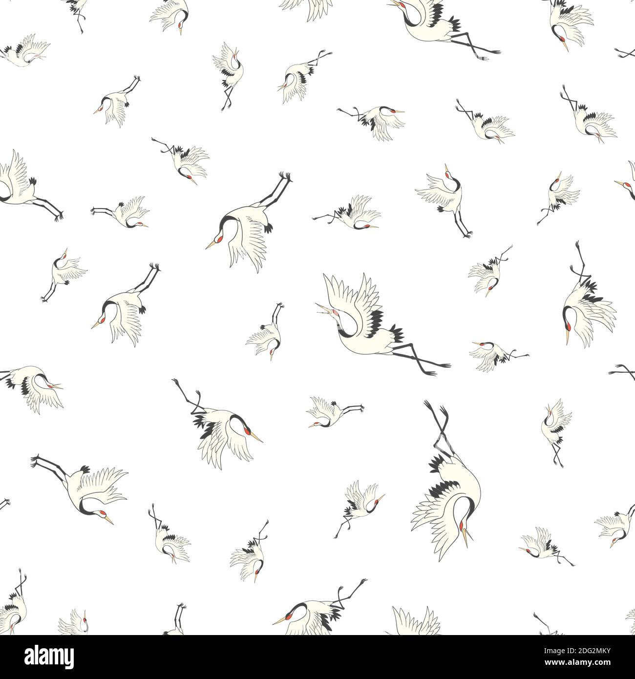 Kran, Muster, Vögel, Vektor, Illustration Stock Vektor