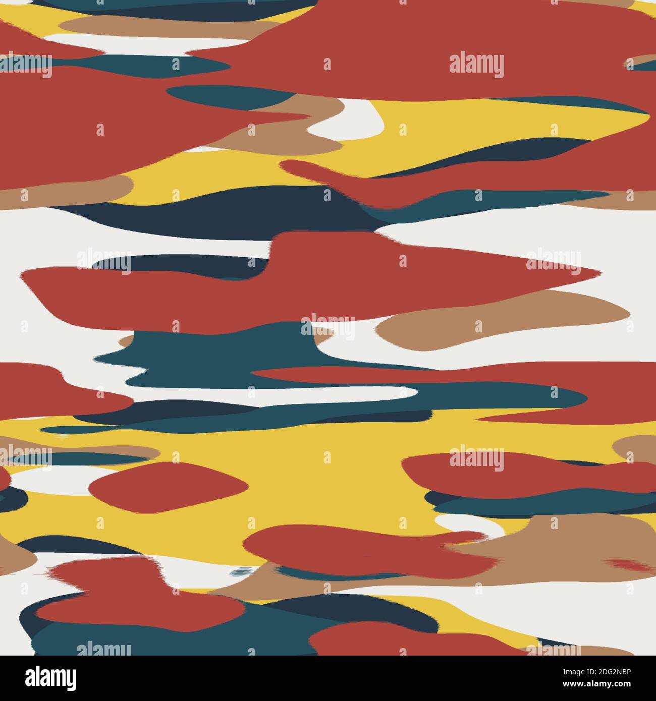 Nahtloses, unifarbenes, flaches Camo-Digitalmuster Stockfoto