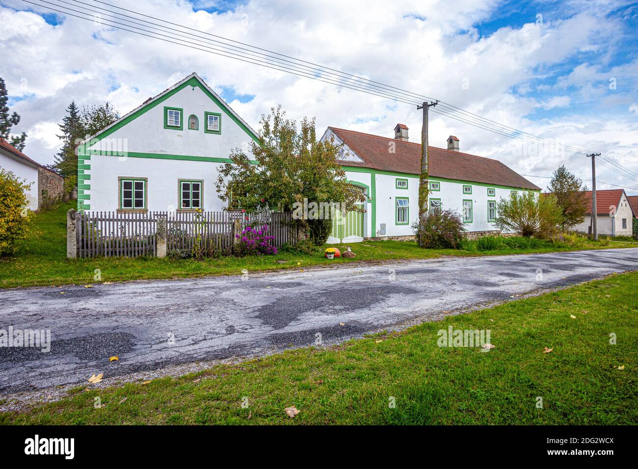 Ein altes Dorf Bauernhaus in einem Gebiet namens Tschechische Kanada, Tschechische Republik Stockfoto